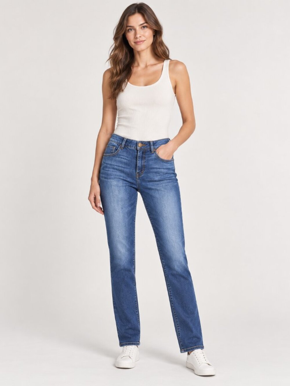 Wit + Wisdom Skinny/straight leg Jeans Mid Rise | Size 6